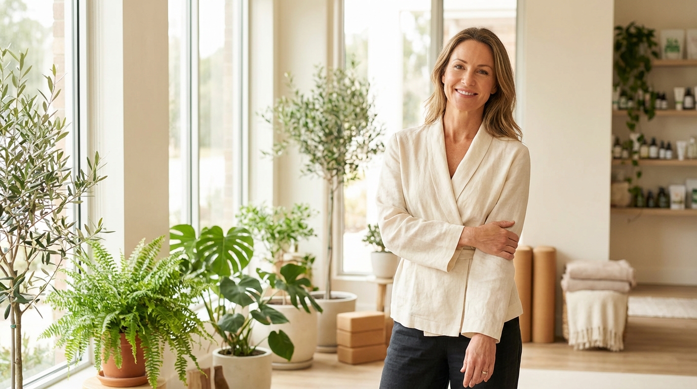 Woman feeling balanced and confident during perimenopause